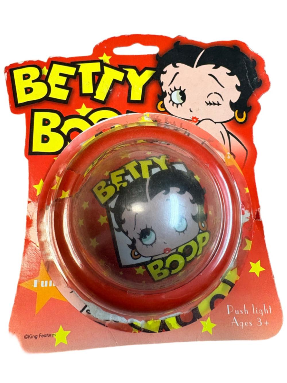 Betty Boop Vintage 2005 Push Light Toy One Size Red Yellow